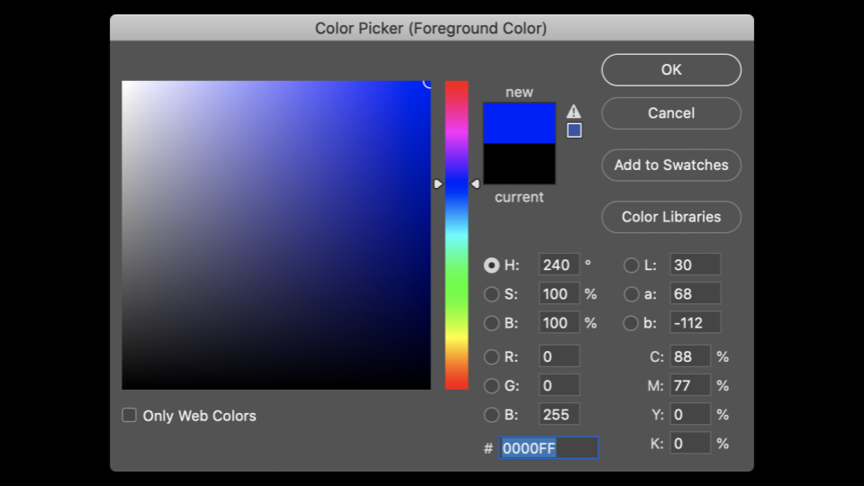 hex in photoshop A photoshop panel with RGB values and hexidecimal input